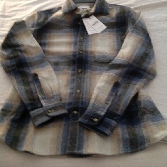 Reiss Frey Men's Large Multicolor Long Sleeve Wool & Polyester Shirt - NWT - Picture 5 of 9